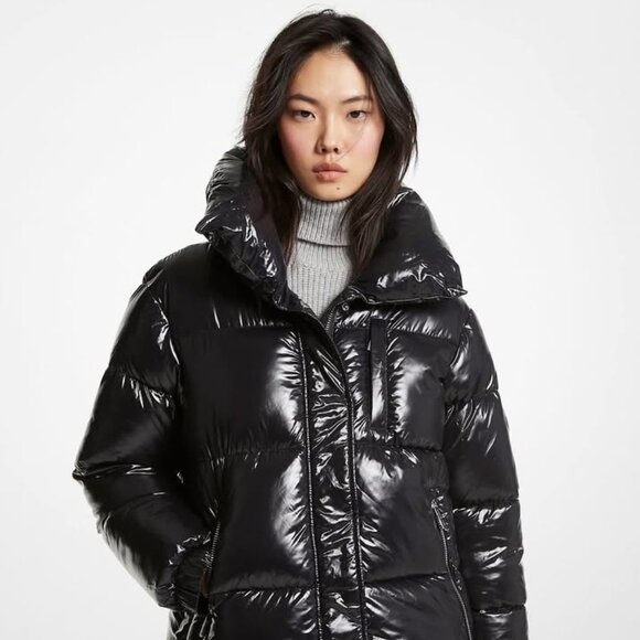 Winter Black Puffer Jacket / Coat. Size Medium. Michael Kors - Picture 1 of 4